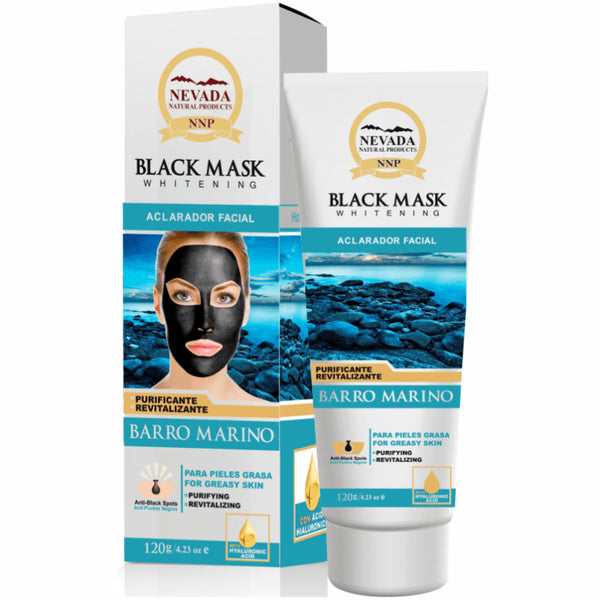 MASCARILLA FACIAL NEVADA*120GR NEGRA BARRO MARINO PURIFICANTE