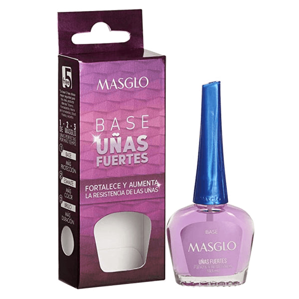 ESMALTE MASGLO*13.5ML BASE UÑAS FUERTES