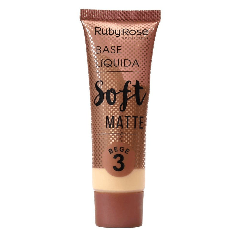 BASE LIQUIDA RUBYROSE SOFT MATTE #3 BEIGE