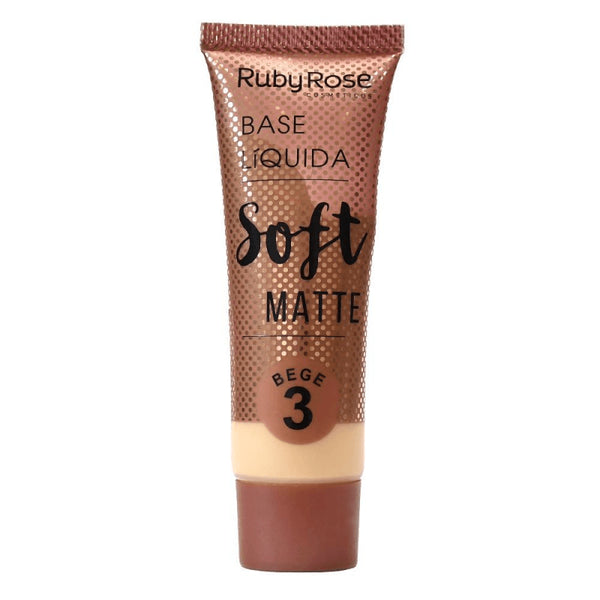 BASE LIQUIDA RUBYROSE SOFT MATTE #3 BEIGE