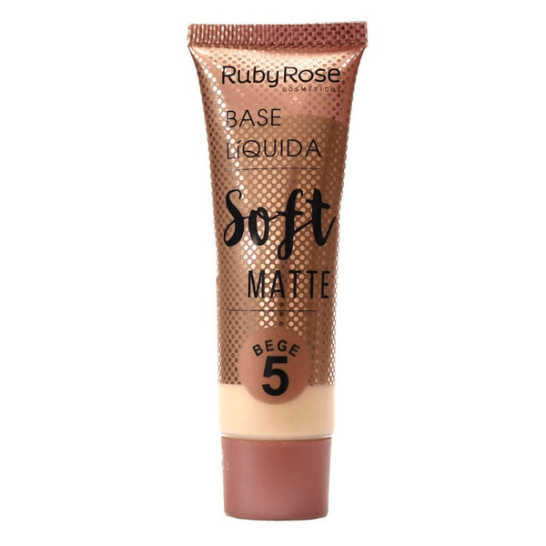 BASE LIQUIDA RUBYROSE SOFT MATTE #5 BEIGE