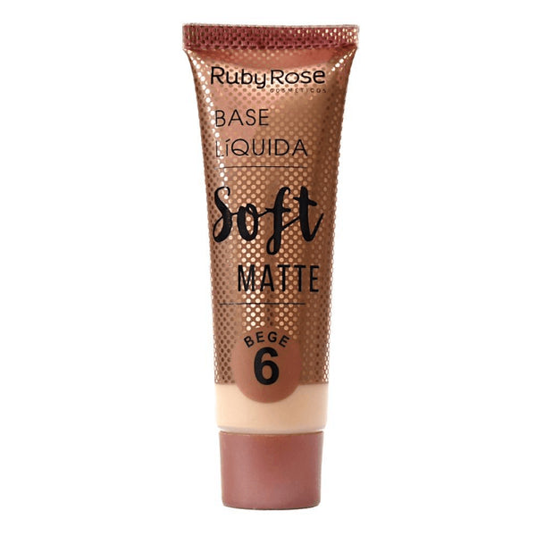 BASE LIQUIDA RUBYROSE SOFT MATTE #6 BEIGE