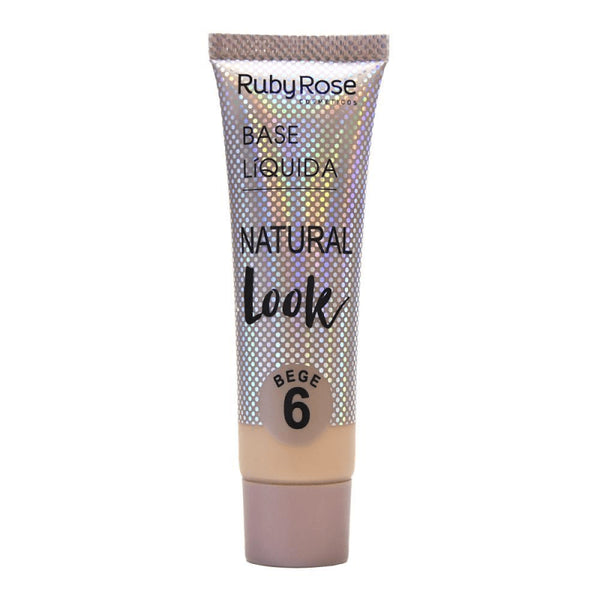 BASE LIQUIDA RUBYROSE NATURAL LOOK #6 BEIGE
