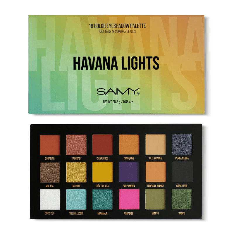 PALETA SOMBRAS SAMY 18 TONOS HAVANA LIGHTS