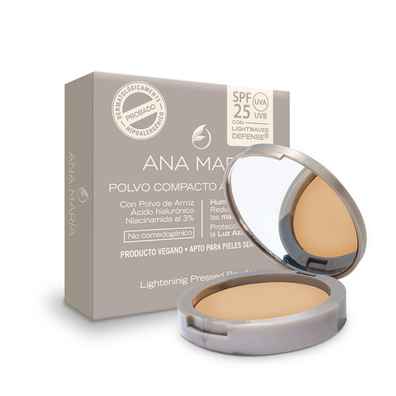 POLVO COMPACTO ANA MARIA*15G AVELLANA ACLARANTE