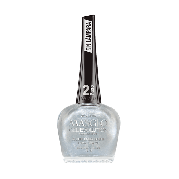 ESMALTE MASGLO*13.5ML E/GEL VISOS PLATA