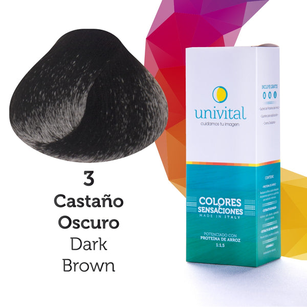 Tintura Univital | Color Castaño Oscuro | 3