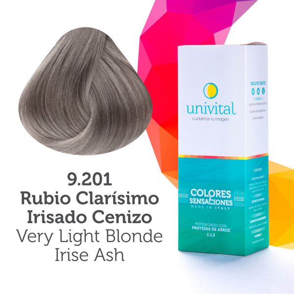 Tintura Univital | Color Rubio Clarísimo Irisado Cenizo | 9.201