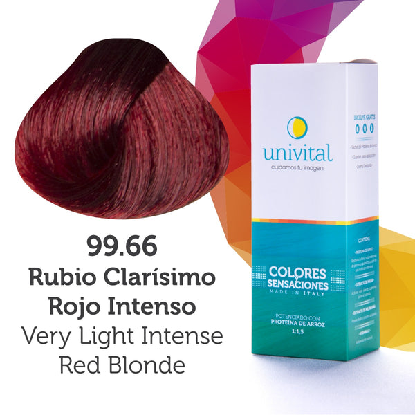 Tintura Univital | Color Rubio Clarísimo Rojo Intenso | 99.66