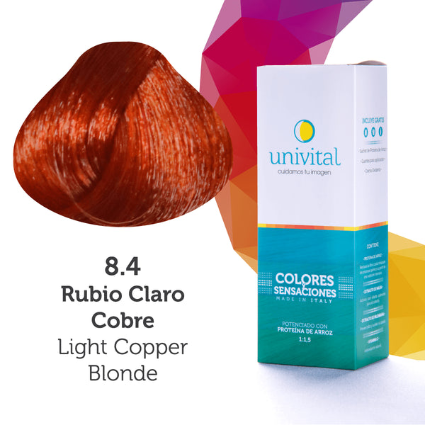 Tintura Univital | Color Rubio Claro Cobre | 8.4