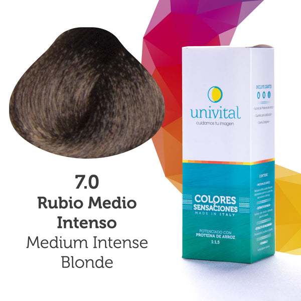Tintura Univital | Color Rubio Medio Intenso | 7.0