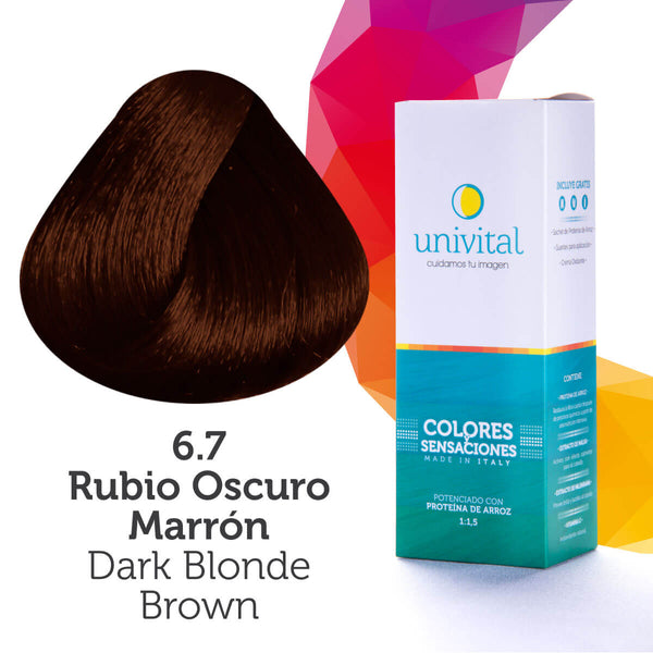 Tintura Univital | Color Rubio Oscuro Marrón | 6.7