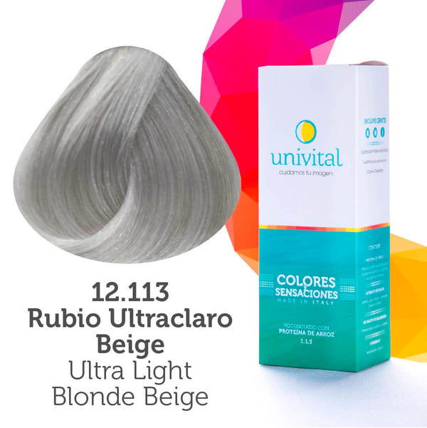 Tintura Univital | Color Rubio Ultraclaro Beige | 12.113