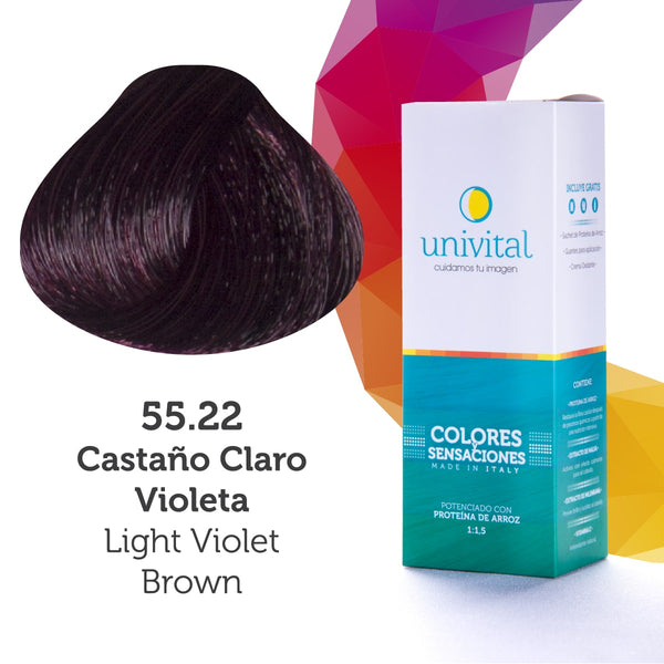 Tintura Univital | Color Castaño Claro Violeta | 55.22