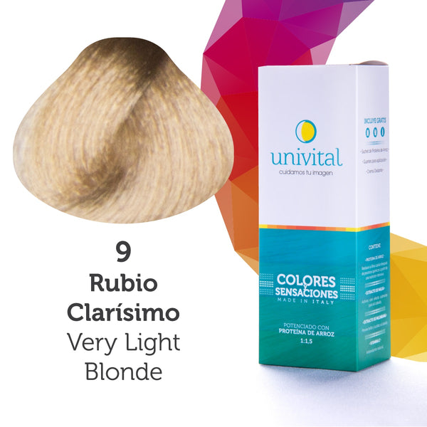 Tintura Univital | Color Rubio Clarísimo | 9