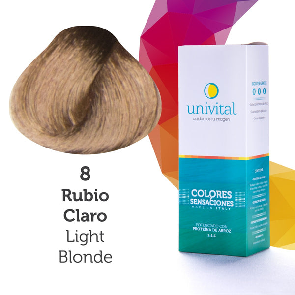 Tintura Univital | Color Rubio Claro | 8
