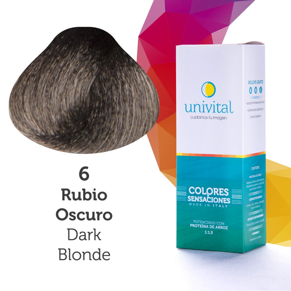 Tintura Univital | Color Rubio Oscuro | 6