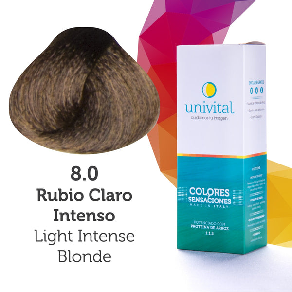 Tintura Univital | Color Rubio Claro Intenso | 8.0